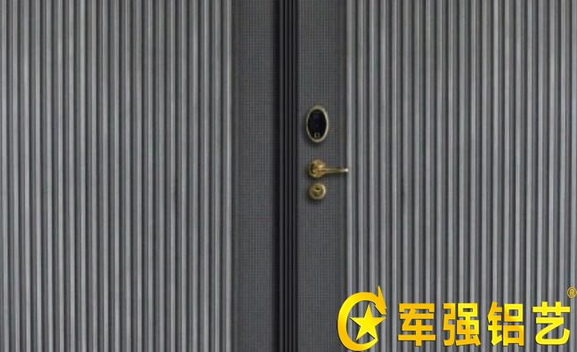 鑄鋁門防爆門內門門麵局部圖