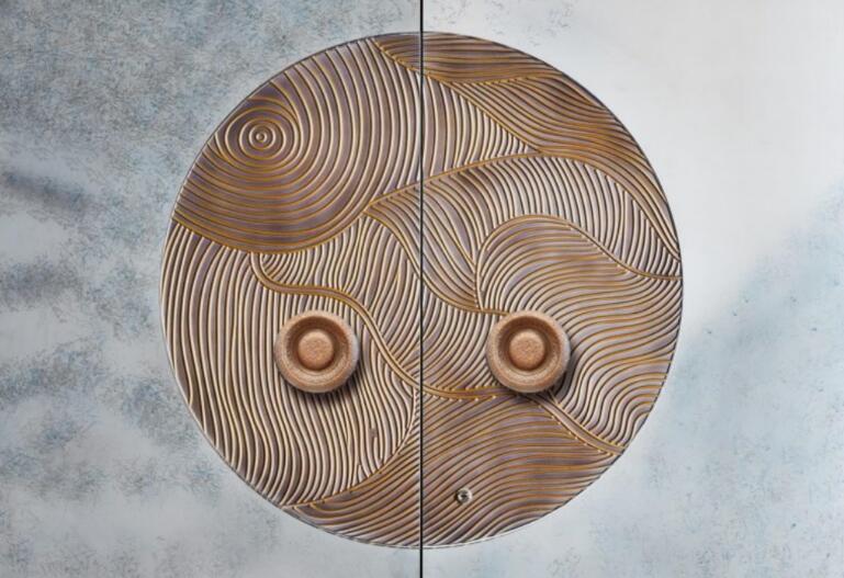 豪華精雕鑄鋁門門麵圖案